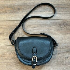Black Leather Crossbody Bag